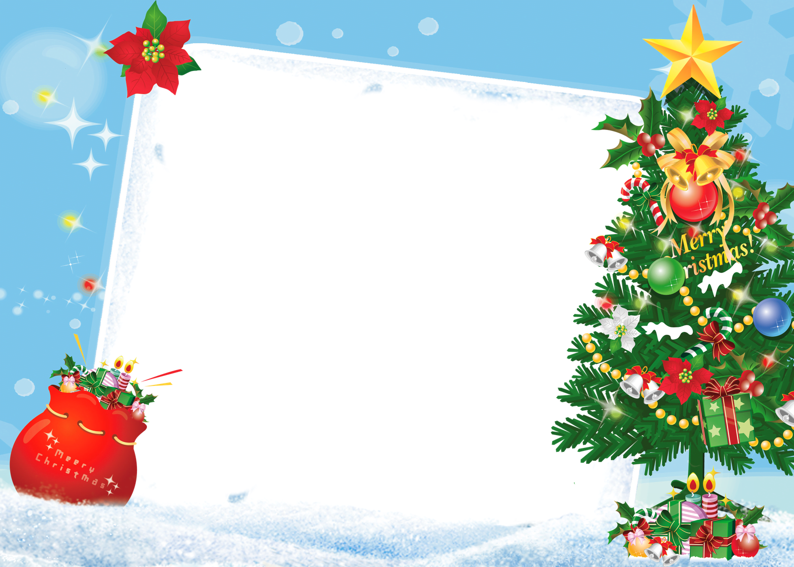 Merry Christmas Profile Frame